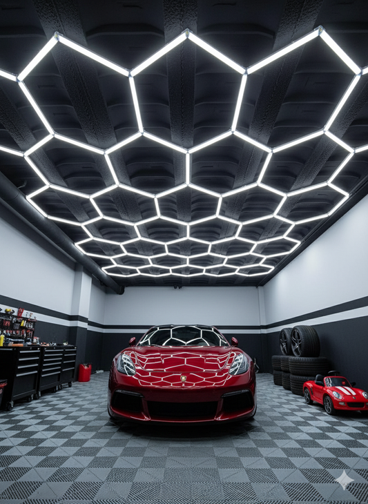 Car Garage Hexagon Honeycomb Hanging Light