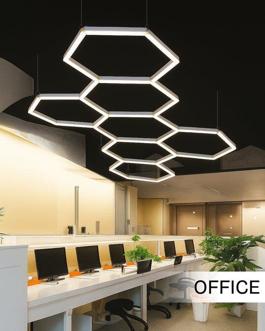 Car Garage Mini Honeycomb Lamp Hexagonal Hanging Workshop LED Light Car Washing Lamp 