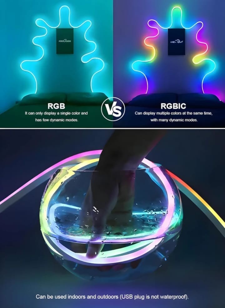 RGBIC Smart LED silicon strip – 5M Length - Buylights #