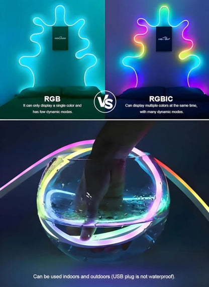 RGBIC Smart LED silicon strip – 5M Length - Buylights #
