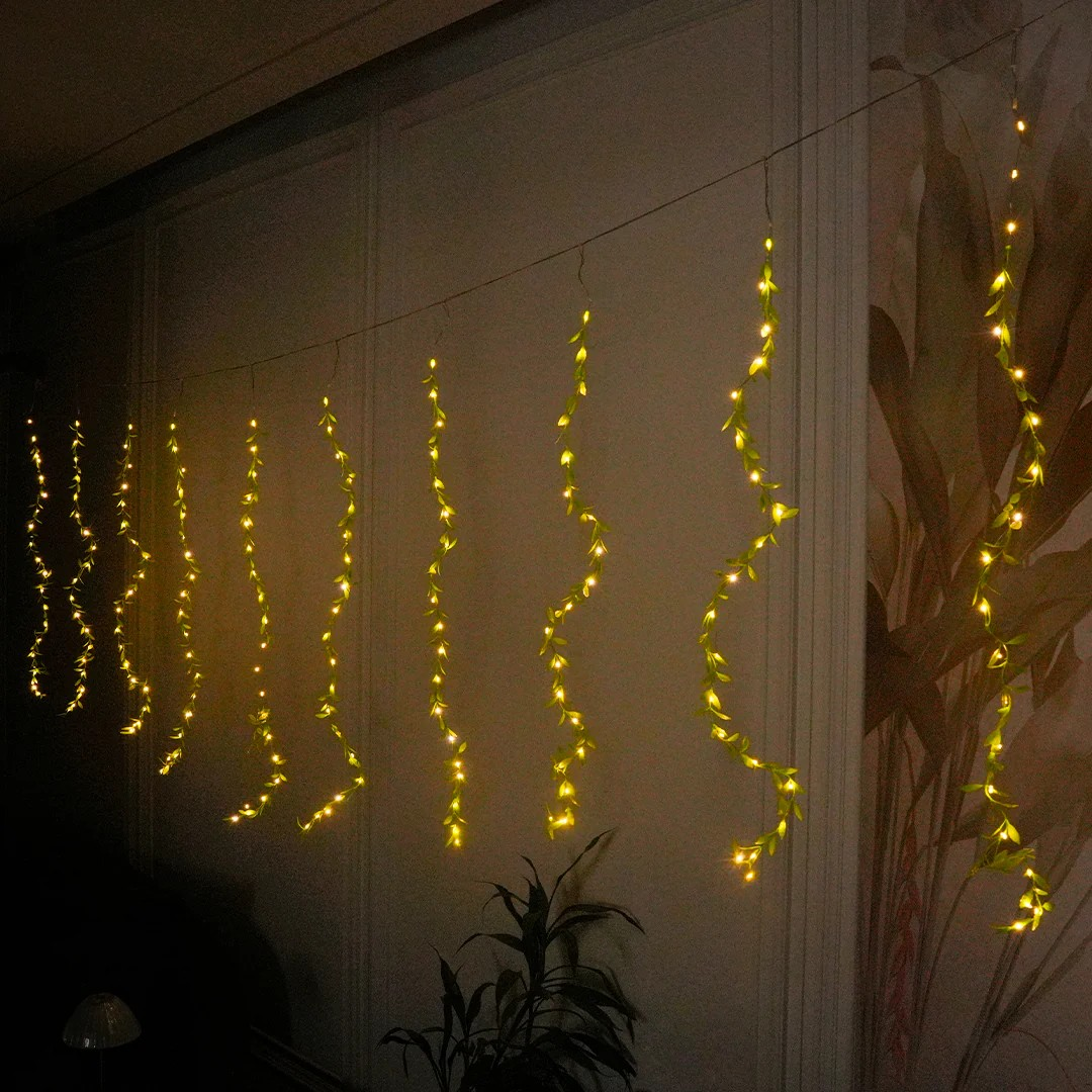 Leaves Garland Curtain Lights Decorative Fairy Light - Buy lights 