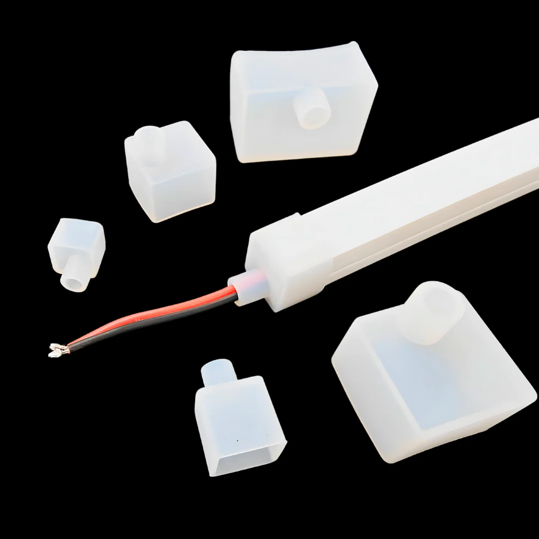 Silicone End Caps & Metal Mounting Clips for Flexible Silicone Profile | Durable & Easy Installation - Buylights #